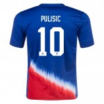 Günstige Fußballtrikots USA Pulisic 10 Auswärtstrikot 2024 Kurzarm